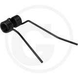 Rotary Tedder Tine, 9 x 113 x 375mm, black metal