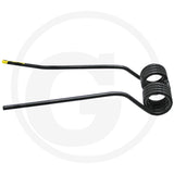 Rotary Tedder Tine GRANIT, 9x113x375 mm, coil-ended steel tine for agricultural machinery