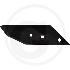 Granit share point tillage part, black metal blade with pointed left tip and mounting holes