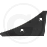 Landside wedge GRANIT, black metal tillage part with two bolt holes and model 56017.