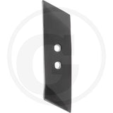Reversible Point 15mm blade by GRANIT; gray steel tillage part with two mounting holes