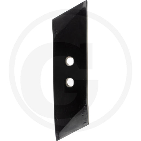 Reversible Point blade by Granit; black metal tillage part with 2 mounting holes.