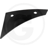 Mouldboard front part, GRANIT, black curved metal blade with two mounting holes.