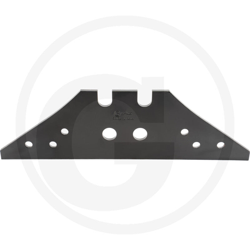 Landside tillage blade by GRANIT in dark metal with multiple mounting holes and top notches.
