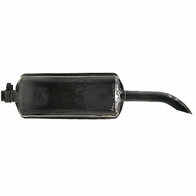 Granit exhaust silencer for machinery, black metal, 950mm long