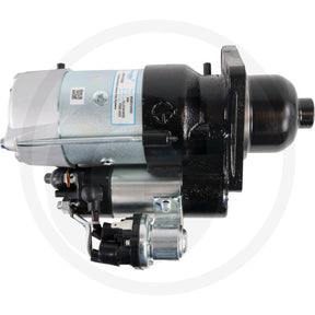 Starter motor 24V 5.0kW for DAF by Prestolite; silver body with black mounting.