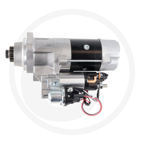 Prestolite 24V starter motor, 7.5kW, silver and black housing with gear end