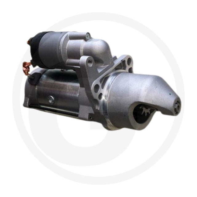 Starter motor 24V 4kW for machinery, Prestolite, gray metal housing with top solenoid