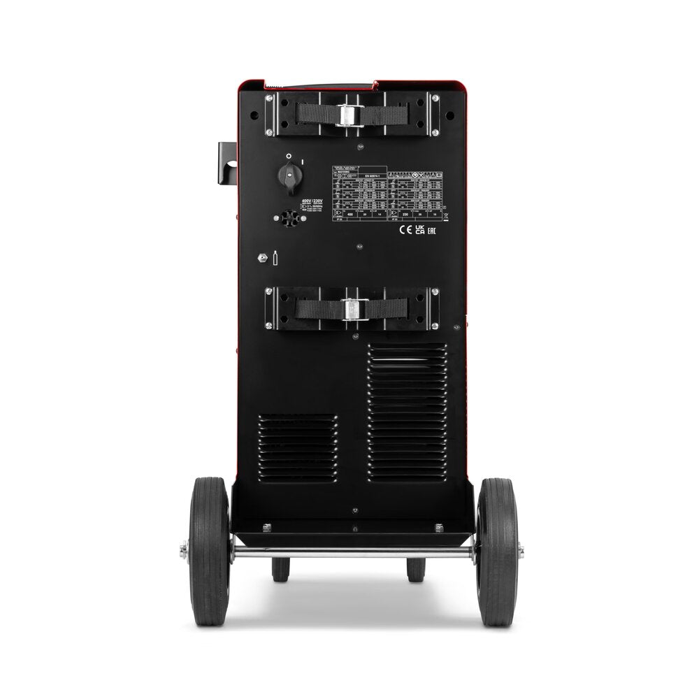 Telwin Mastermig 305i welder on wheels, red and black, 230V/400V