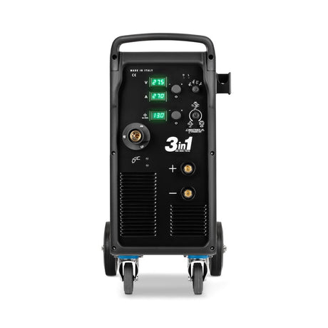 Telwin Mastermig 305i welder on wheels, brand GYS, 3-in-1 MIG/TIG/ARC, 230V/400V