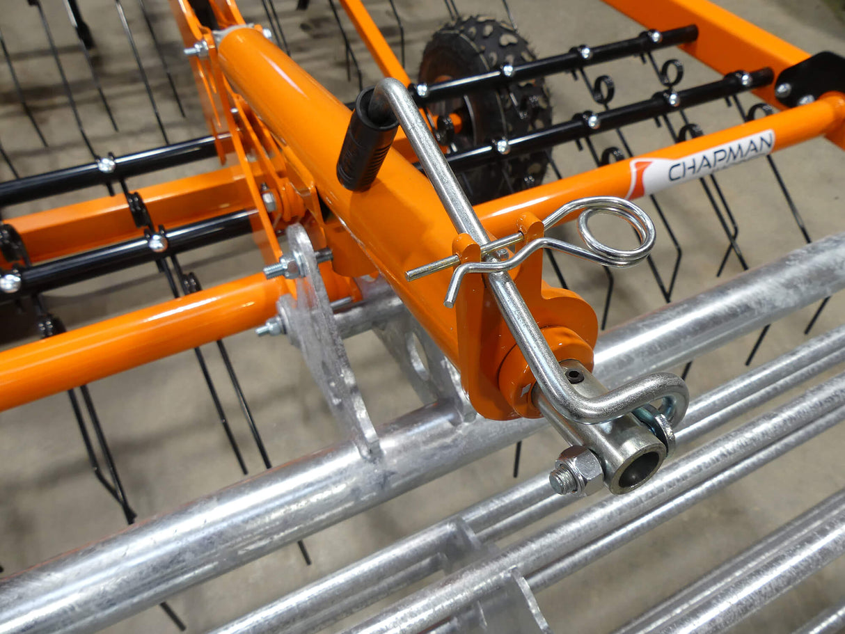 Chapman AH200 Arena Harrow, orange 2.0m with rear roller and S-tines.
