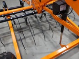 Chapman AH200 Arena Harrow 2.0m with S Tines and rear roller, orange frame, 12V electric lift