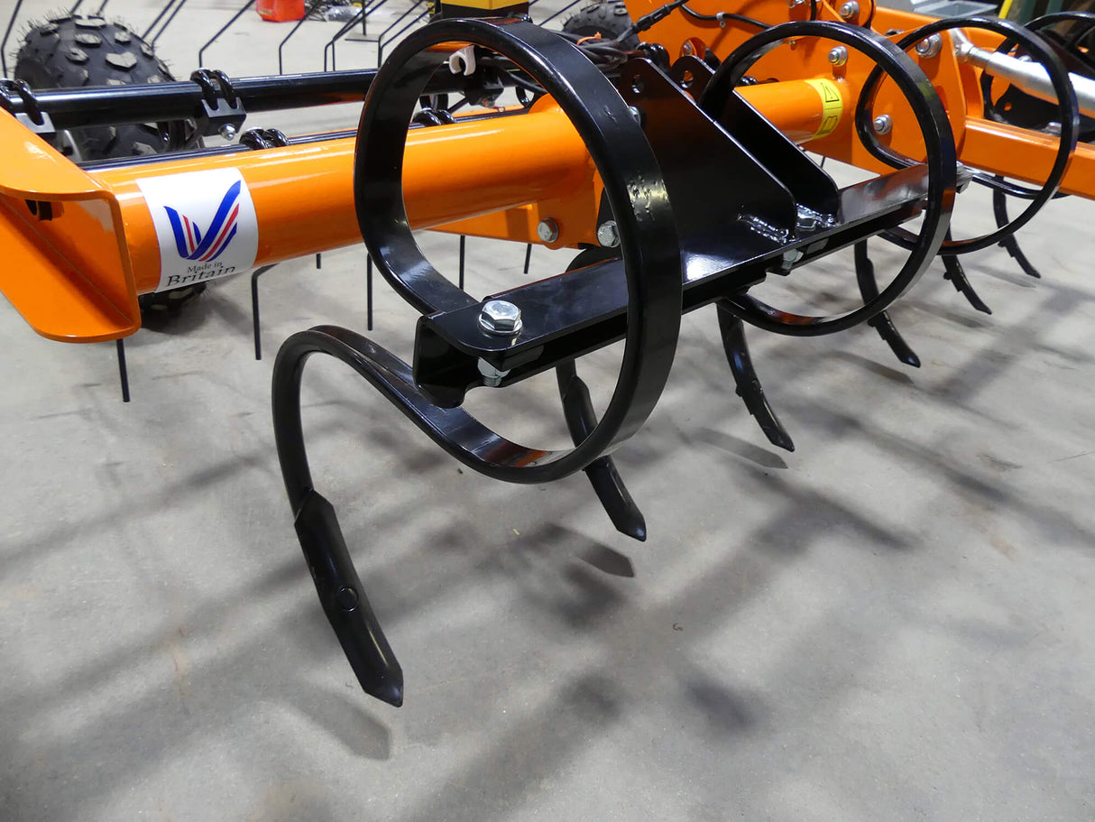 Chapman AH200 Arena Harrow, 2.0m orange frame with black circular ring supports and lift hardware.