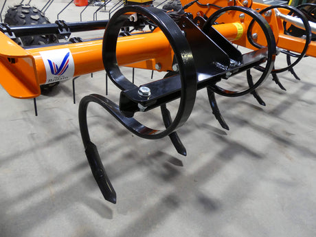Chapman AH200 Arena Harrow, 2.0m orange frame with black circular ring supports and lift hardware.