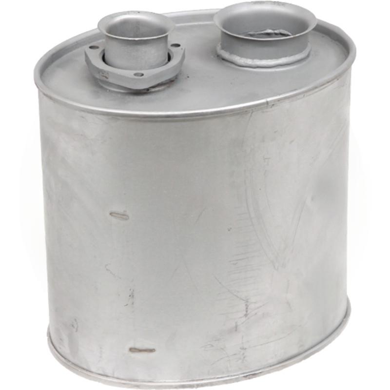 Silencer GRANIT silver metal machinery exhaust silencer for John Deere 6600–7405 tractors