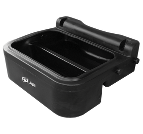 ATV storage box 150L rear-mount by JFC Agri in black plastic; lid sold separately