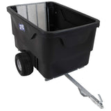 Quad Kart ATV Trailer by JFC Agri with black tub, galvanised frame and steel ramp door, 1275L capacity