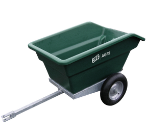JFC Agri ATV tipping trailer, 250L, green with galvanised frame