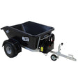 JFC Agri hydraulic tipping trailer, black, 500kg capacity with ATV tow hitch
