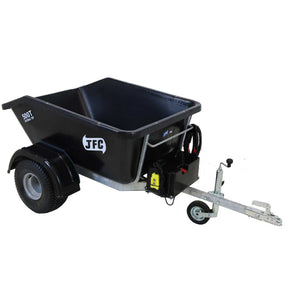 JFC Agri hydraulic tipping trailer, black, 500kg capacity with ATV tow hitch