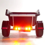 JFC Agri ATV Tip Assist Trailer, black, 500kg, with rear lights and mudguards.