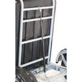 JFC Agri ATV tip-assist trailer with gas strut, black bed, mudguard and visible wheel