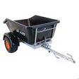 JFC Agri ATV tip assist trailer, black, with lights and mudguards, 500kg capacity, single-axle