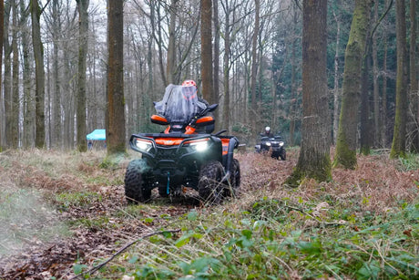 CFMOTO CForce 850 Touring lava orange ATV with winch, two-up seating, 800cc V-twin