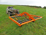 Chapman TH200 tine harrow, 2.0m wide with 40 spring tines, orange frame for ATV/UTV use