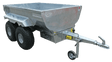 Chapman DT100 hydraulic dump trailer for ATV/UTV, steel silver, 1-ton payload, electric tip