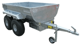 Chapman DT100 hydraulic dump trailer for ATV/UTV, steel silver, 1-ton payload, electric tip