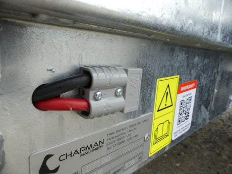 Chapman FT100 flatbed tipping trailer with electric tip for ATV/UTV, gray metal