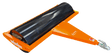 ATV land roller Chapman FR150, 1.5m drum with orange frame and black roller, 50mm pin hitch