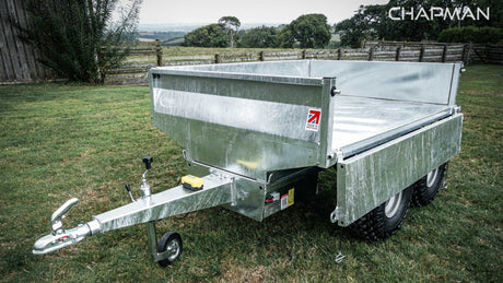 Chapman DT100 hydraulic dump trailer, galvanized steel ATV/UTV trailer with electric tip, 1-ton payload