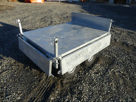 Chapman FT100 flatbed tipping trailer, 1-ton payload, electric tip, galvanized steel ATV/UTV trailer