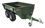Chapman HT100 ATV trailer in NATO green with twin pivoting axle and 850kg payload