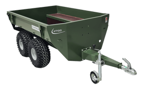 Chapman HT100 ATV trailer in NATO green with twin pivoting axle and 850kg payload