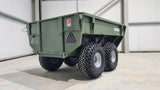 Chapman HT100 ATV Utility Trailer in NATO green with twin pivoting axle