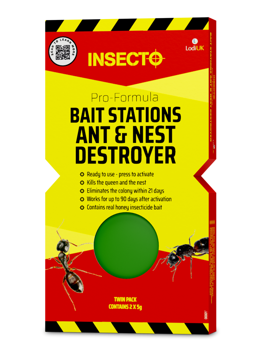 Insecto Pro-Formula Bait Stations Ant & Nest Destroyer 2-pack with green bait disc