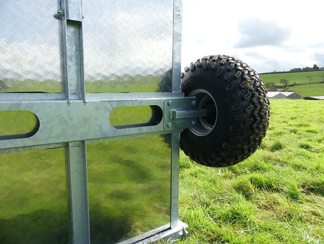 Chapman ATV low-sided trailer, 5x3ft, hot-dip galvanised steel with side-mounted wheel