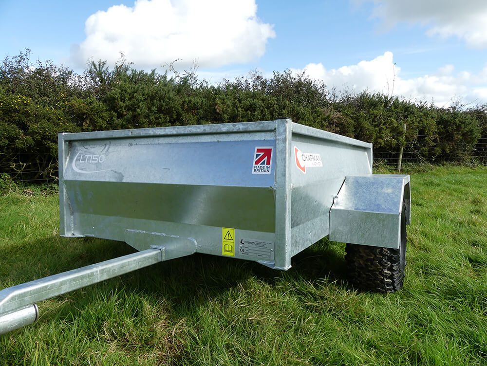 Chapman LT150 ATV trailer, low-sided galvanized steel, 5x3ft, 250kg MGW