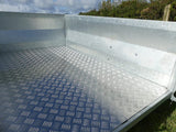 Chapman ATV LT150 low-sided trailer with 5x3ft hot-dip galvanised steel bed and diamond-plate floor