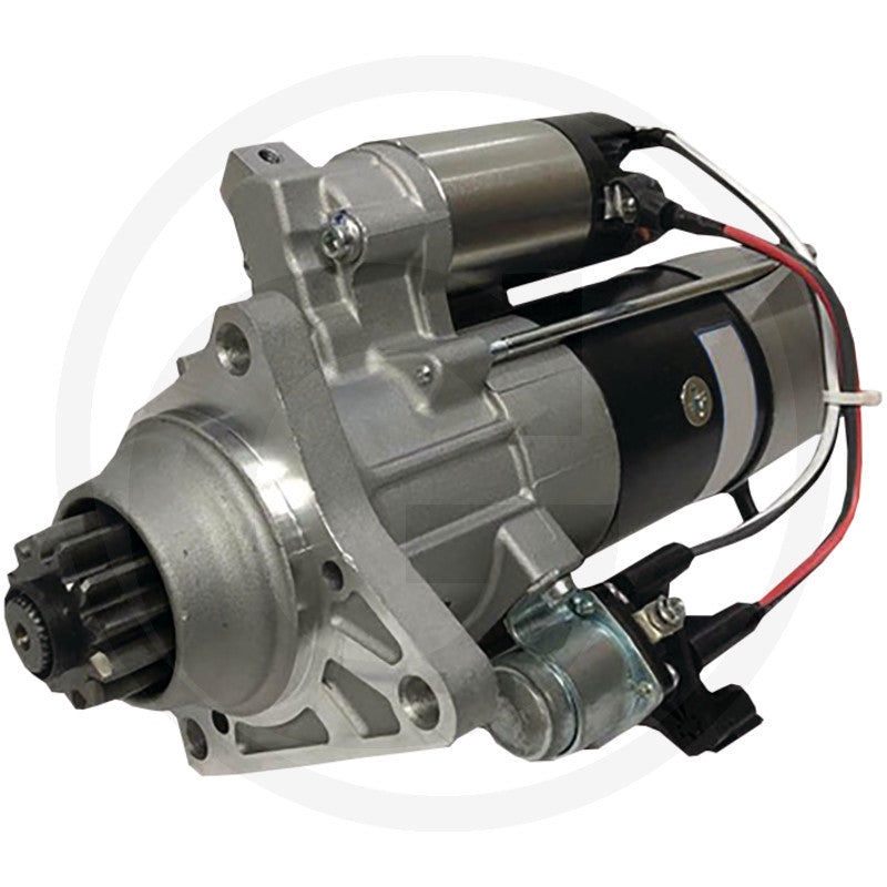 Starter motor Prestolite, 24V for Volvo equipment; silver housing
