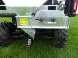 Chapman MF350 UTV Mounted Stock Feeder, 300L, galvanized metal housing, electric drive, digital counter.