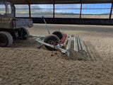 Chapman MG250 Arena Leveller, galvanised 2.3m, towed or 3-point linkage, shown attached to a tractor