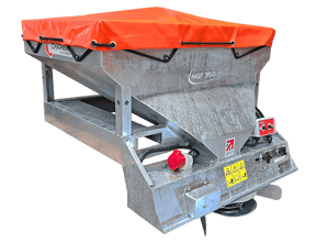 Chapman MGF350 Mounted Game Feeder, 300L capacity, orange cover for UTV/pickup