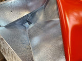 Chapman MGF350 mounted game feeder interior metal hopper with red exterior panel