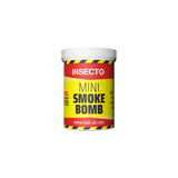 Insecto Mini Smoke Bomb 3.5g insect fogger by Lodi, yellow and red container; kills flying and crawling insects.