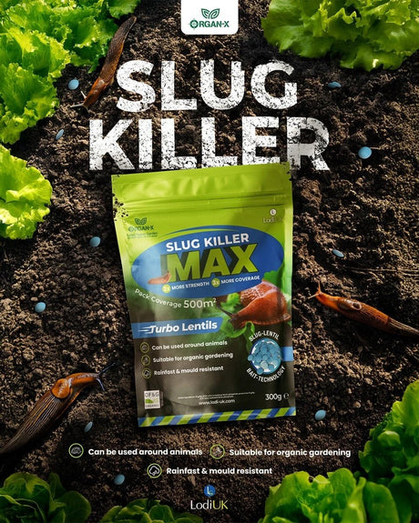 Organ-X Slug Killer Lentils 300g Turbo Slug Bait for organic gardening