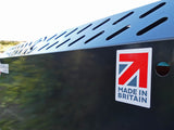 Chapman PC150 paddock cleaner, black unit with perforated metal top and Made in Britain sticker.